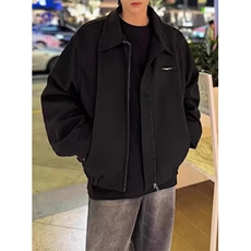 短款飞行员夹克男春秋季痞帅美式复古垫肩棒球服外套J977，男装夹克，星座1116A（原606A-3）