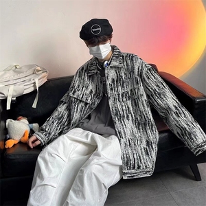 高街外套男春秋潮牌宽松大码夹克秋季韩版潮流帅气衣服HHA81 P46图片