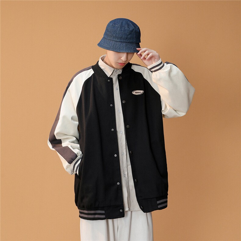 25新款撞色棒球服潮流情侣字母夹克上衣 9106/P95图片