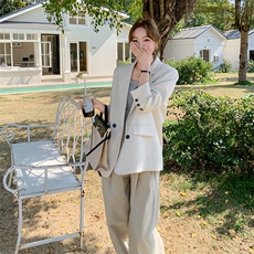 白色西装外套女设计感小众2025秋季新款西服女可盐可甜休闲小西装，女装西装，浙宝069