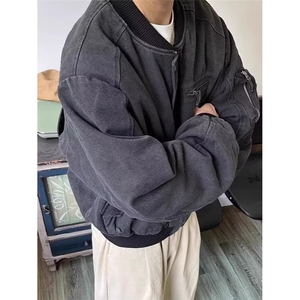 春秋季美式复古帆布工装夹克男短款外套潮牌JHY207-P103图片