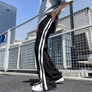 春秋条纹垂感直筒卫裤男宽松潮牌复古运动裤夏季男生休闲长裤潮图片
