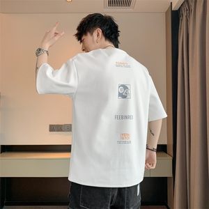 男夏季宽松休闲百搭T恤T6887小码P22大码P25图片