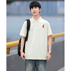PP02红标小印花男女休闲大码团队服POLO衫T恤学生青少年夏短袖T，男装T恤，星座115A(原星座507）