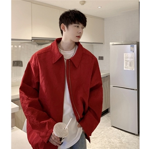 1港风大码M-5XL情侣百搭夹克外套男：聚酯纤维JK8742P75控108图片