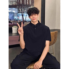 【网图】B221美式ins高街修身翻领polo衫T恤SY2547-特P15控39，男装T恤，电商B221