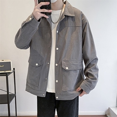 灯芯绒外套男款春秋季新款美式潮衣服工装夹克休闲上衣jk555-P70，男装夹克，星座505-3