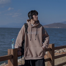 B225-A6410-P53-X68-65%棉35%聚酯纤维-连帽套头印花卫衣，男装卫衣，电商B225