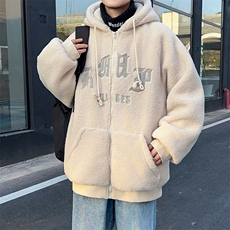 摇粒绒外套男冬季羊羔绒保暖夹克M061-P60，男装棉衣，星座308B-2
