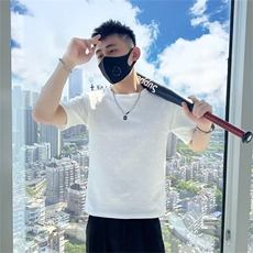 夏季男t恤男装修身短袖印花半袖潮流百搭ins休闲圆领体恤T229，男装T恤，星座1116A-2（原606A-1）