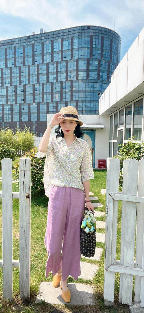 纯苎连衣裙小衫裤子裙子衬衣 时尚风 风淑女风休闲风，女装连衣裙，川哲