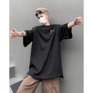 男装印花抗皱短袖t恤潮牌假两件上衣男生体恤 XZ514-2-202448-P58图片