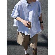 cityboy日系慵懒风短袖衬衫男生衣服搭配帅气潮牌穿搭一整套夏季，男装T恤，星座205-3
