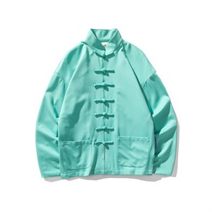 秋冬大码风加厚夹克外套立领盘扣情侣中性唐装汉服 JK20/P135图片