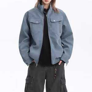 现货 网图 得物抖音品质 春秋款皮夹克机车服立领皮衣 JK306-1图片