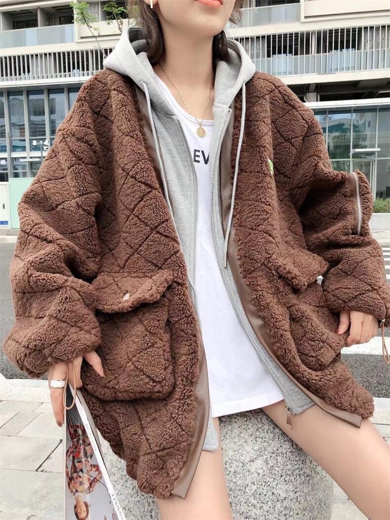 菱形格压外套，其它，一杭