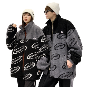 冬装加厚棉衣潮流宽松休闲羊羔绒外套棉服A161-2-271-P95，男装棉衣，电商A161-2