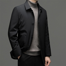 羽绒服冬季新款中年男士商务休闲爸爸装上衣立领加厚保暖外套男装，男装羽绒服，电商B212（原钱塘6029）
