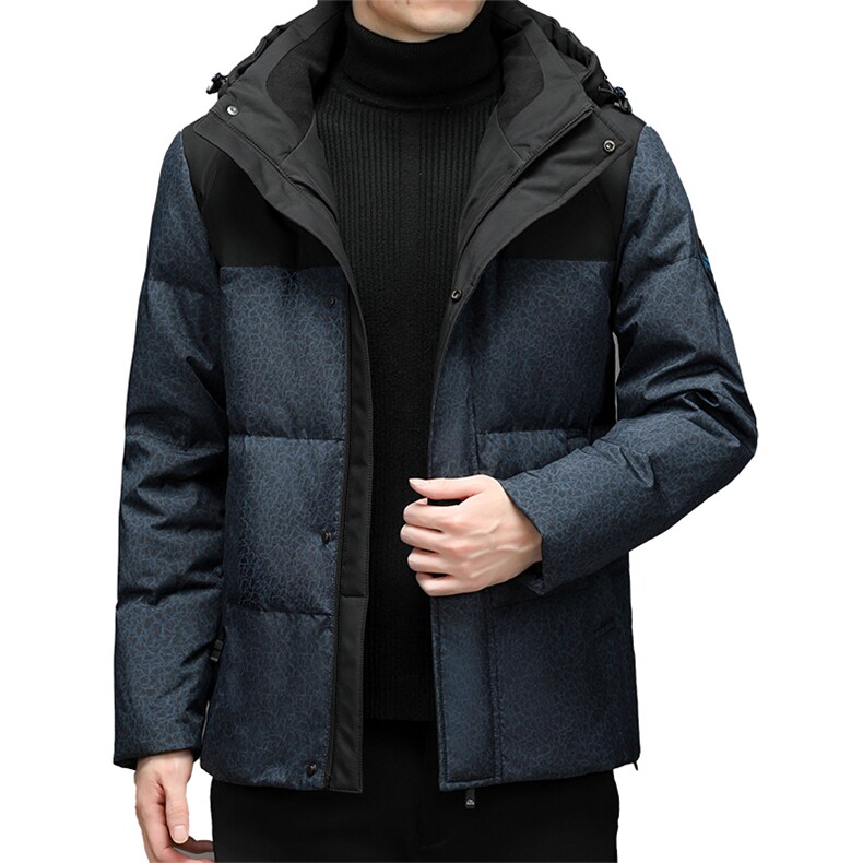 中年男士羽绒服加厚外套中年男冬装脱卸帽外套爸爸装YYYR103-P265图片