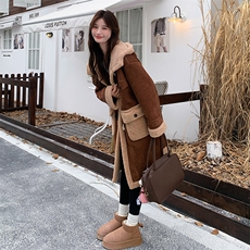 【新款】冬季长款连帽皮毛一体#661-P220-K328，女装皮草，2C317