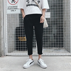 裤子男韩版潮流春季潮牌百搭宽松九分运动束脚裤休闲工装裤K66，男装休闲裤，星座1306