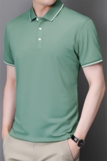 男装短袖T恤男2023夏季新款翻领POLO衫中年商务休闲体恤半袖上衣，男装Polo衫，电商B212（原钱塘6029）