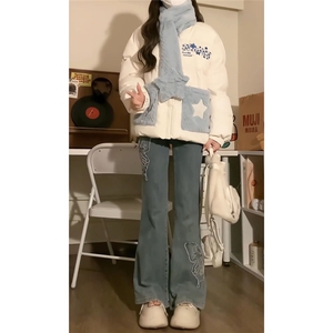 女风 送围巾复古可爱软糯棉衣ZM0130-P100图片