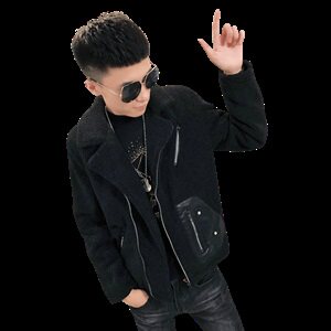 羊羔毛棉服社会小伙加厚男棉衣斜拉车外套C301B-YG01图片