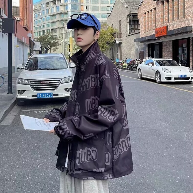 外套男士秋季潮牌美式痞帅夹克港风ins高街新款休闲上衣潮T73/P40,男装夹克,星座506