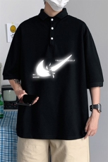 PL57111-P35翻领短袖polo衫男大码胖子半袖t恤男有领保罗衫模特，男装Polo衫，电商A040