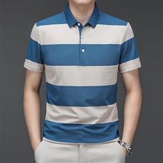 夏季polo衫短袖中年时尚商务休闲翻领半袖宽松男士上衣HMQ360-P63，男装Polo衫，星座1105-3