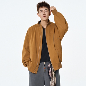 JK923 P45 春季新款港风宽松夹克百搭落肩简约上衣外套图片