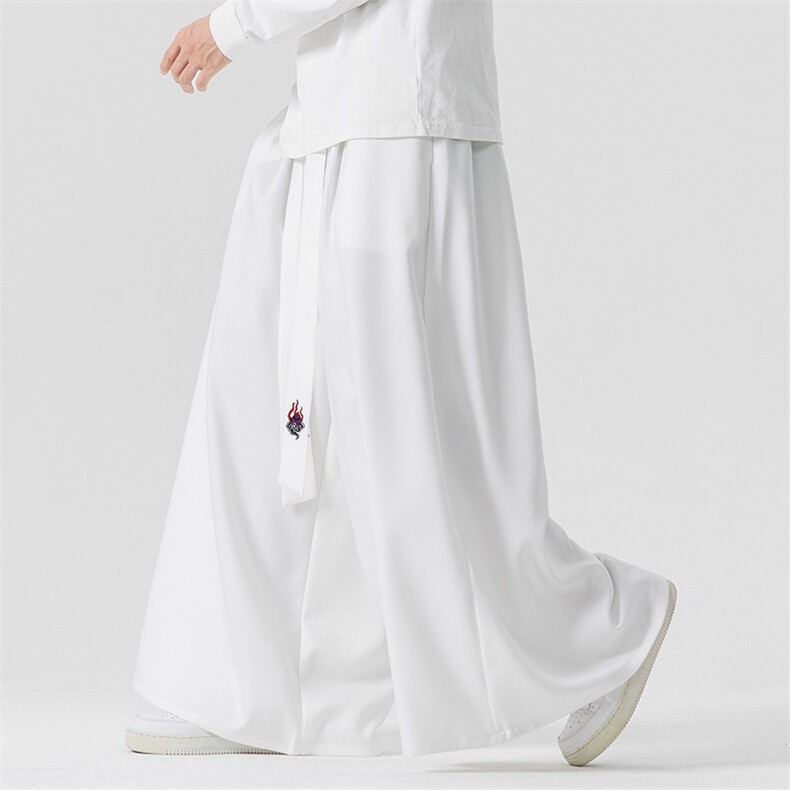 秋冬新款 风宽松休闲裙裤汉服阔腿裤宋裤新中式情侣 K272/P75图片