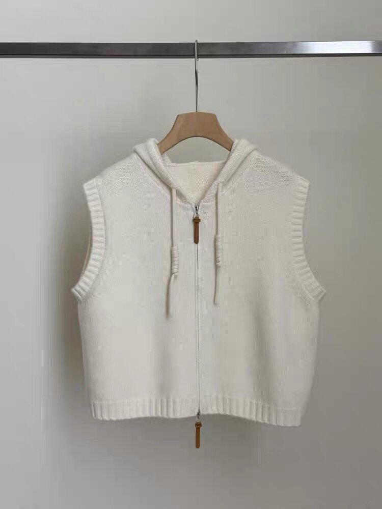 2025年夏季新款五针马甲三股加厚针织上衣时尚休闲通勤百搭，女装针织衫/毛衣，隆秋羊绒