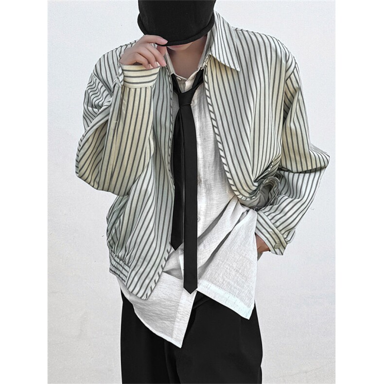 XZ1005-1-TTH0057-批85-条纹垫肩夹克外套,男装夹克,星座1005-1
