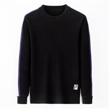 C88032限价118元男式2023秋冬新款长袖毛衣抗起球泡泡纱针织衫P78图片