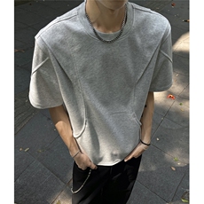 夏季新款280克重磅结构圆领短袖T恤T2809-特批30控58，男装T恤，电商A072