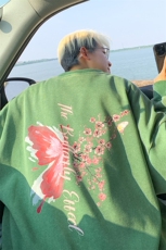 美式潮牌重磅水洗做旧圆领卫衣力推大码男XZ517A-BK15551-P58，男装卫衣，星座517A