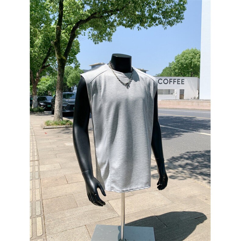 XZ809A/WWBB02/特P17重磅曼巴棉美式复古圆领背心T恤,男装背心/马甲,星座809A(原222-1)