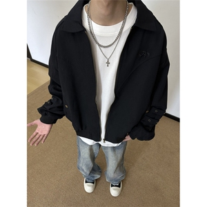 美式高街薄款刺绣百搭外套座山雕春季宽松外搭男女同款 J6808图片
