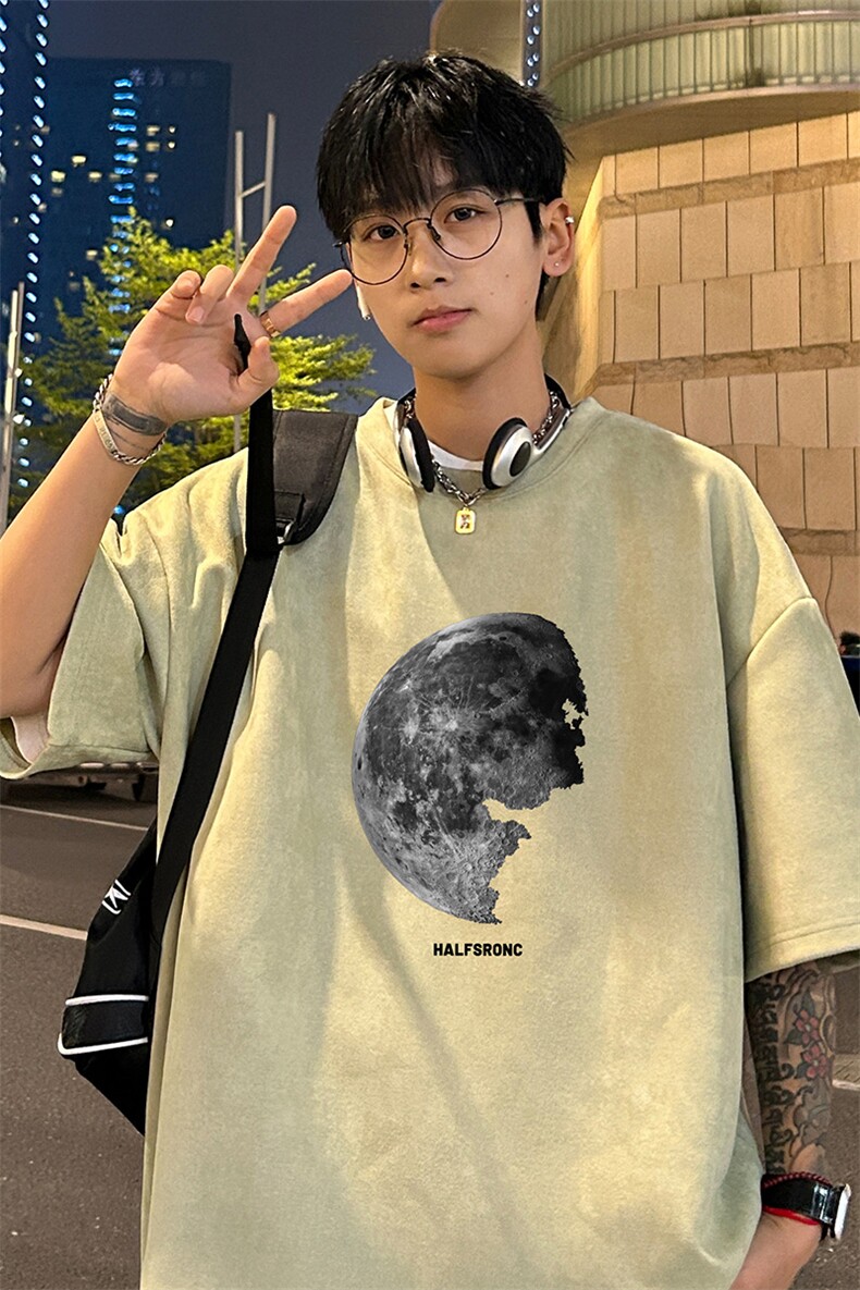 量大优供视频重磅麂皮绒短袖t恤男JT532-特p19,男装T恤,电商B371