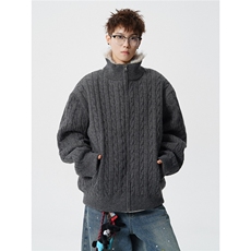 现货高品质可供得物座山雕立领针织毛衣外套310A-2ZSD2506P198，男装针织衫/毛衣，星座310A-2