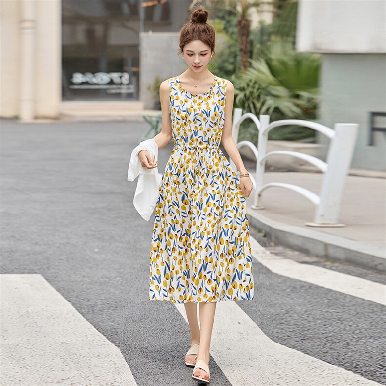 度假风时尚套装女2025夏季新款披肩外套无袖连衣裙两件套,女装套装/套裙,众宇琦