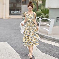 度假风时尚套装女2025夏季新款披肩外套无袖连衣裙两件套，女装套装/套裙，众宇琦