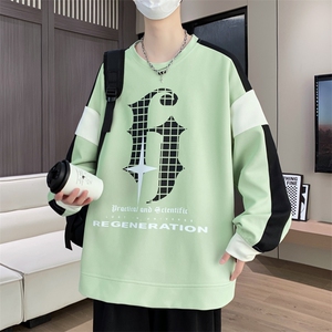 美式圆领卫衣男2026秋季潮牌情侣休闲百搭打底衫 A436-W02-P45图片