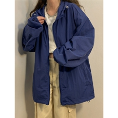 2025夏季新款纯色连帽宽松情侣防晒衣F169/P69，女装防晒衣，星座202-3