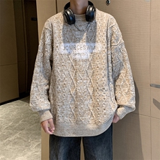 2024新款ins潮流圆领毛衣字母休闲针织衫男女现货W8372-P68，男装针织衫/毛衣，星座512-4
