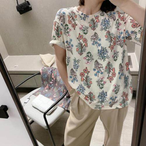 【】休闲夏季碎花T，女装，Ti Ti