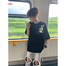 万针全刺绣工艺抖音得物高品质260克重磅纯棉双纱美式高街短袖T恤，男装T恤，电商A486-1