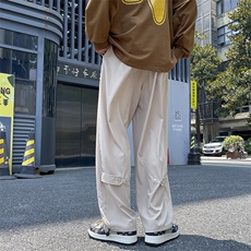 vibe裤子休闲裤男垂坠感西裤韩版潮流宽松阔腿拖地裤K0738-P35，男装休闲裤，星座308B-1